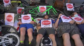 Cycle safety protest held outside Tory Party HQ
