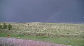 Rare hail rainbow captured on camera