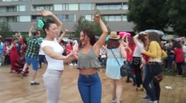 Flamenco dancers Feria  de Londres at Potters Fields Park