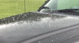 Storm produces hail in central Minnesota