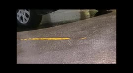 Parked car spontaneously bursts into flames
