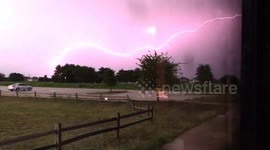 Giant Purple Lightning Strike