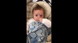 Baby gets emotional when hearing his favourite song