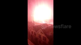 High-voltage power line explosion in northern China