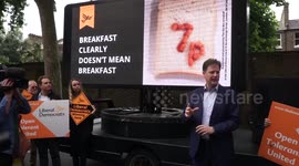 Lib Dem Nick Clegg unviel a hard-hitting poster attacking Theresa May