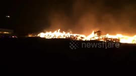 Huge blaze engulfs paper mill