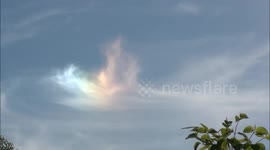 Iridescent cloud appears in Netherlands