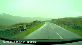 Cyclist's crash in Kirkstone pass caught on dashcam.
