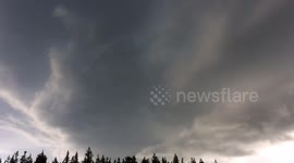 Impressive shelf cloud in Saskatchewan