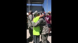 Veteran with ALS walks from wheelchair to greet graduate son