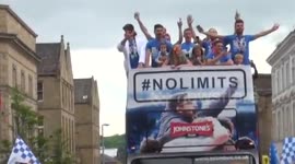 Huddersfield Town FC celebrate promotion with open top bus parade