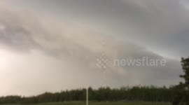 Impressive shelf cloud in Saskatchewan