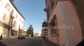 Car accident in France caught on a bike ride