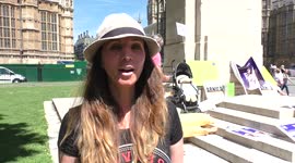 Anna highlight of the vaccinated damaged on the Worldwide Awareness Day ,London,UK