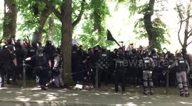 Portland Police move Antifa back after violence