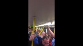 Passengers come together with Oasis rendition In Manchester tram