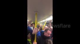 Manchester concert-goers belt out Oasis on tram ride home