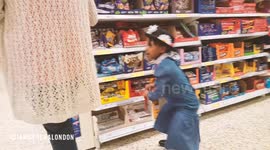 Awesome Kid Goes Shopping as Mary Poppins
