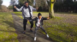 Father and daughter perform amazing synchronised dance routine in London
