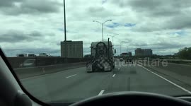 Man sees the 'face of Jesus' on the back of a lorry