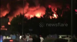 Major market fire in Beijing