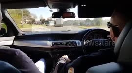 Speeding idiot in a BMW *Crash*
