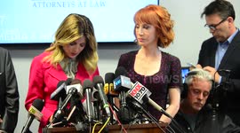 Comedienne Kathy Griffin holds a press conference regarding her controversial joke about President Donald Trump