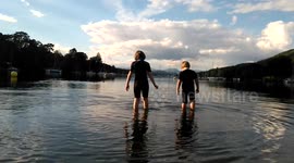 Sunset Swim in Lake Windermere