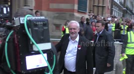 Jeremy Corbyn arrives for the General Election talk at Union Chapel,Islington,London,UK