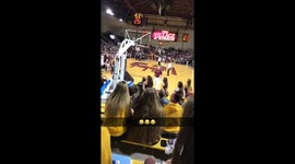 Central Michigan University student fails epically on half court shot