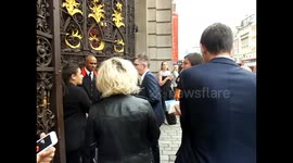 Celebs including Rupert Murdoch and Jerry Hall arrive at the RA summer Exhibition private view