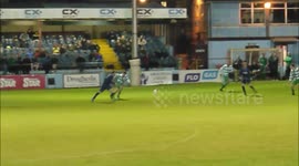 Footballer scores 40 yard belter in non league game