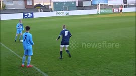 Newsflare Edit - Sunday league footballer displays awesome piece of skill in match