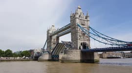 London Tower Bridge opening and closing.