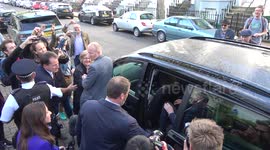 Newsflare Edit - Jeremy Corbyn misses another high-five as he leaves his house in London