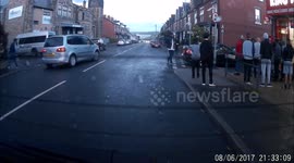 Mass brawl in a Leeds street (UK) this ends up later with a Stabbing