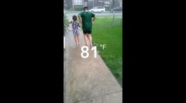Playing in the rain