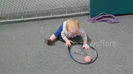 Baby's First Tennis Lesson