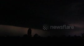 Large Shelf Cloud at Night