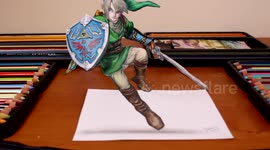 3D DRAWING: LINK ( The Legend Of Zelda)