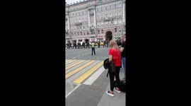 Another video recorded by the active member of the mass protest in the city center of Moscow.