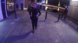 Rodrigo Alves and Marco Pierre White Jr depart the Banksy Job screening