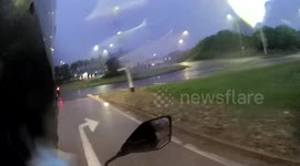 motorcycle close call with car plymouth