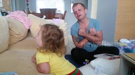 Singing Together Toddler and Dada Heartwarming
