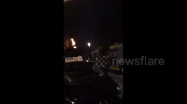 Footage of Grenfell Tower ablaze in West London