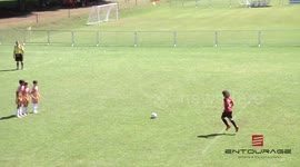 This 12 year old Brazilian footballer is going places