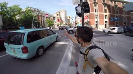 YouTubers scoots through 1 km Open Air Museum in Montreal