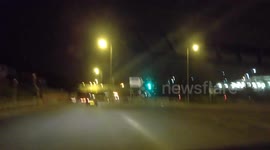 B&M lorry stuck under bridge Liverpool South Parkway
