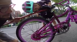 Handy dad shows hack on how to teach kids how to ride a bike
