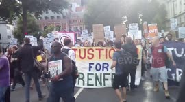 Thousands  angry protesters  march to Downing street demand May RESIGN